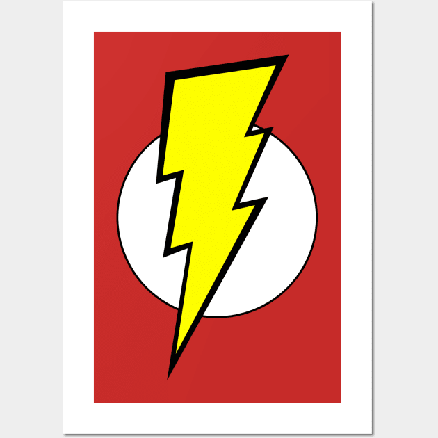 Pop Culture geek stuff Halloween costume lightning bolt colorful design Wall Art by LittleBean